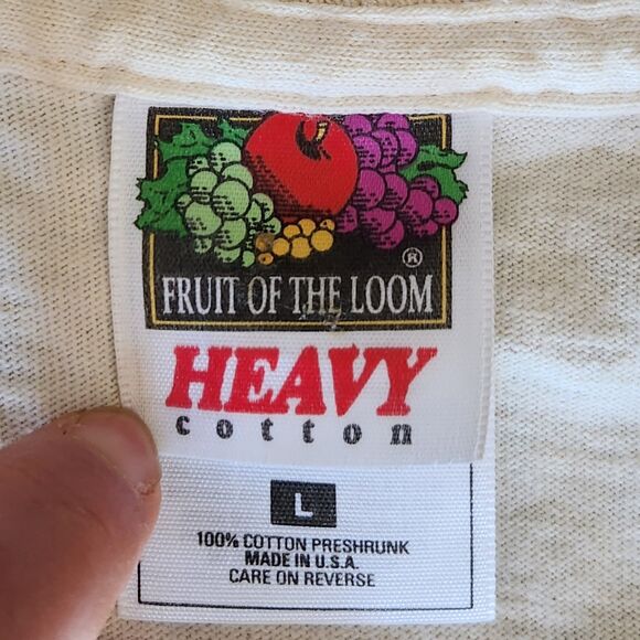 Vtg‎ 90s Alaska Shirt L Moose Fruit Of The Loom Single Stitch Spellout Travel - Picture 6 of 8